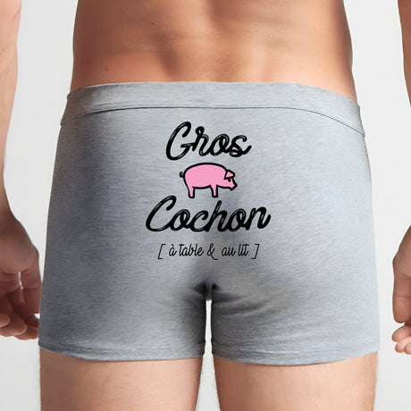 Boxer Homme Gros cochon Gris