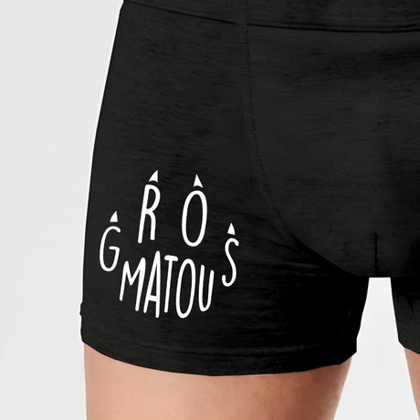 Boxer Homme Gros matou Noir