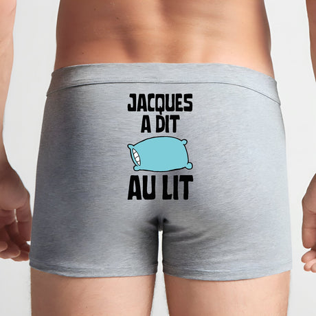 Boxer Homme Jacques a dit au lit Gris