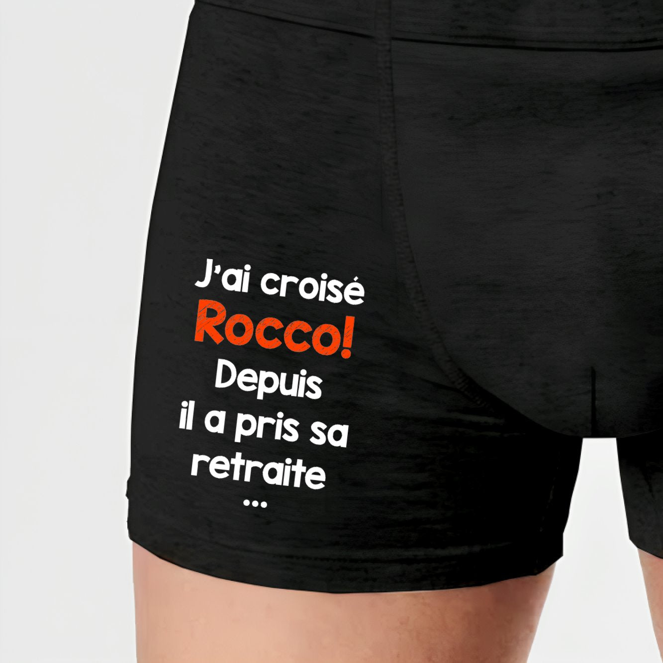 Boxer Homme J'ai croisé Rocco Noir