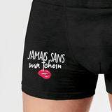 Boxer Homme Jamais sans ma tchoin Noir