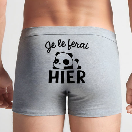 Boxer Homme Je le ferai hier Gris