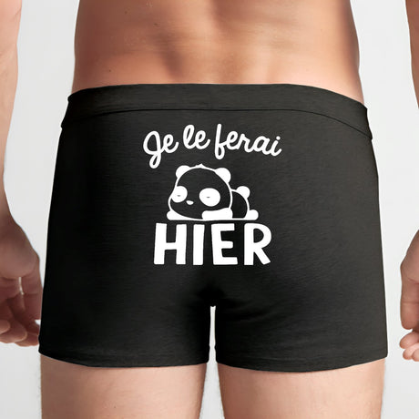 Boxer Homme Je le ferai hier Noir