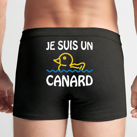 Boxer Homme Je suis un canard Noir