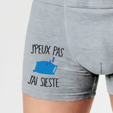 Boxer Homme J'peux pas j'ai sieste Gris