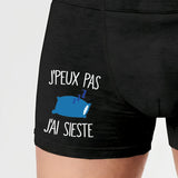 Boxer Homme J'peux pas j'ai sieste Noir