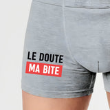 Boxer Homme Le doute ma bite Gris