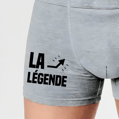 Boxer Homme L'homme la légende Gris