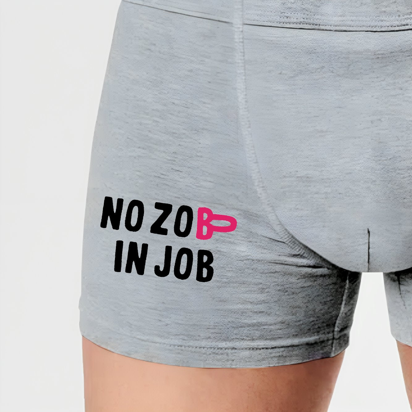 Boxer Homme No zob in job Gris