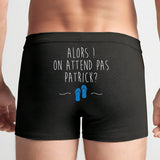 Boxer Homme On attend pas Patrick Noir