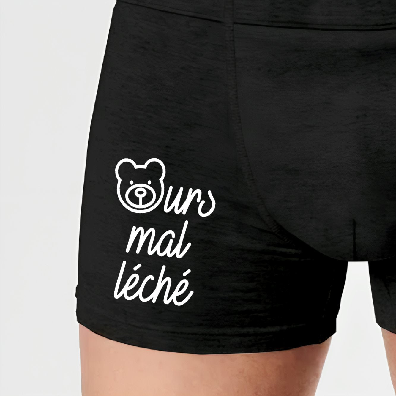 Boxer Homme Ours mal léché Noir