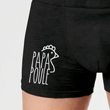 Boxer Homme Papa poule Noir