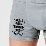 Boxer Homme Pas là pour enfiler des perles Gris