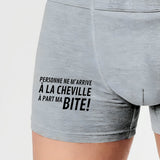 Boxer Homme Personne ne m'arrive à la cheville Gris