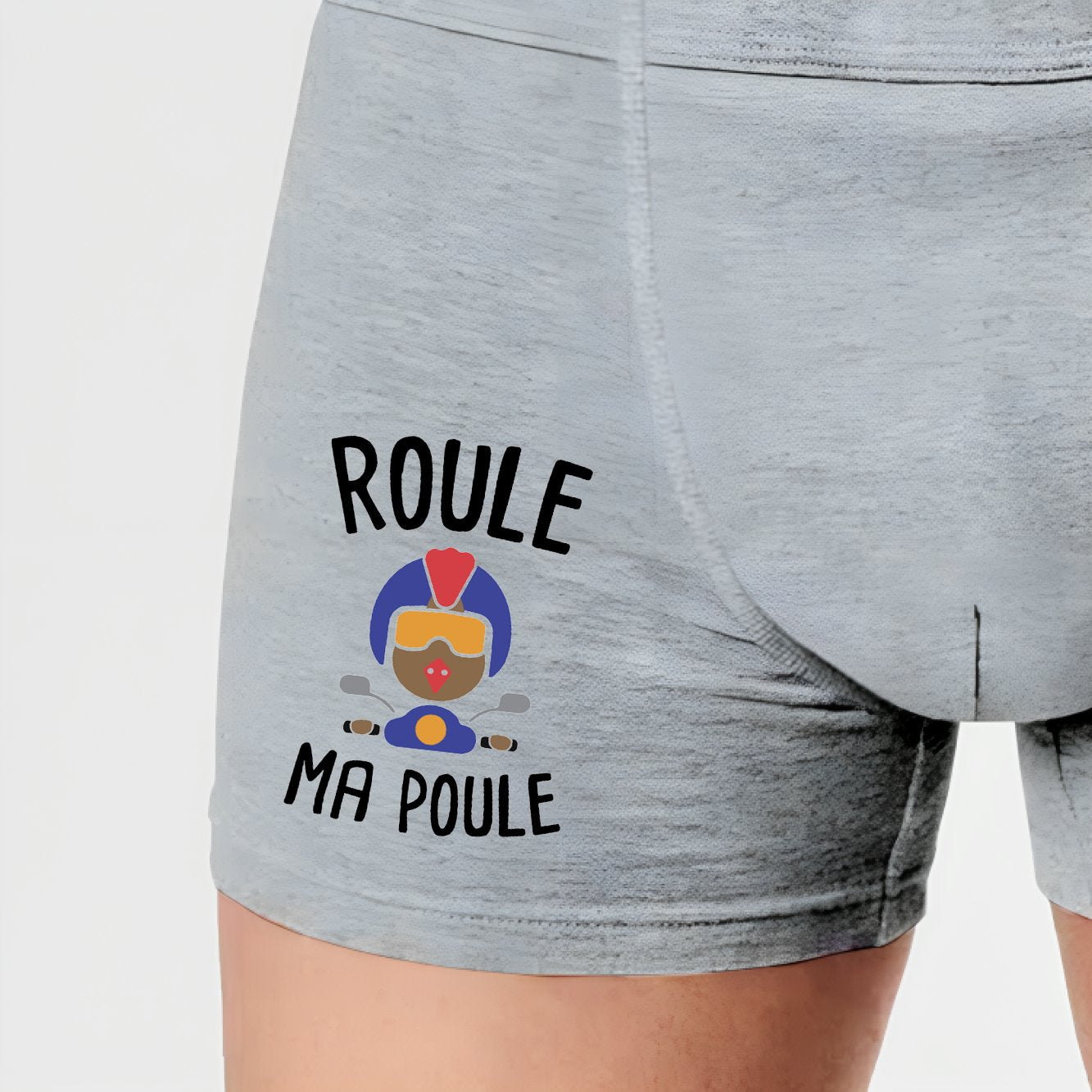 Boxer Homme Roule ma poule Gris