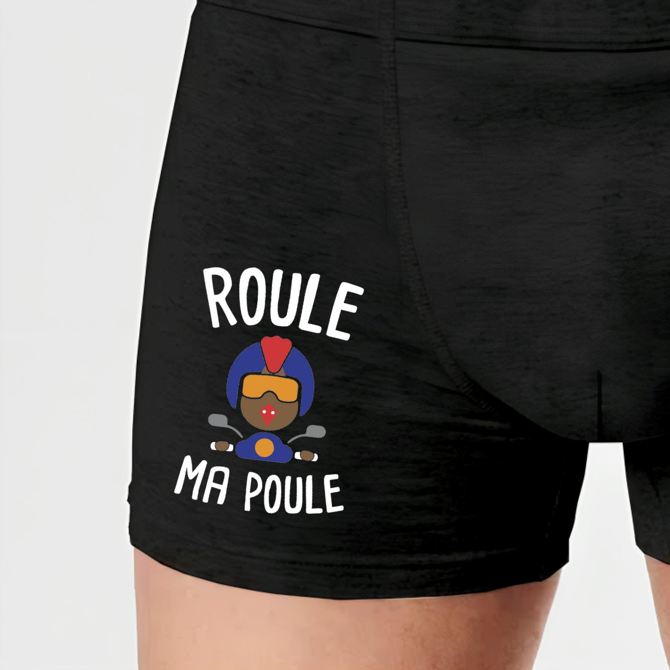 Boxer Homme Roule ma poule Noir