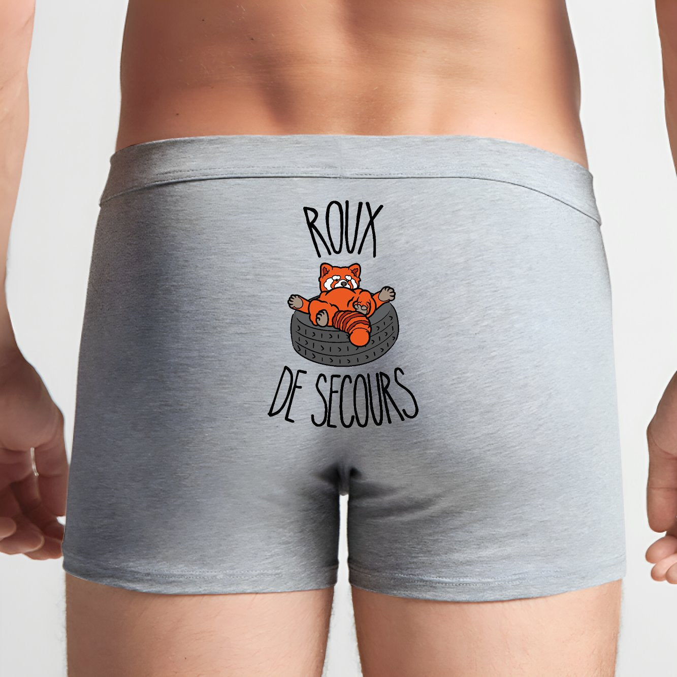 Boxer Homme Roux de secours Gris