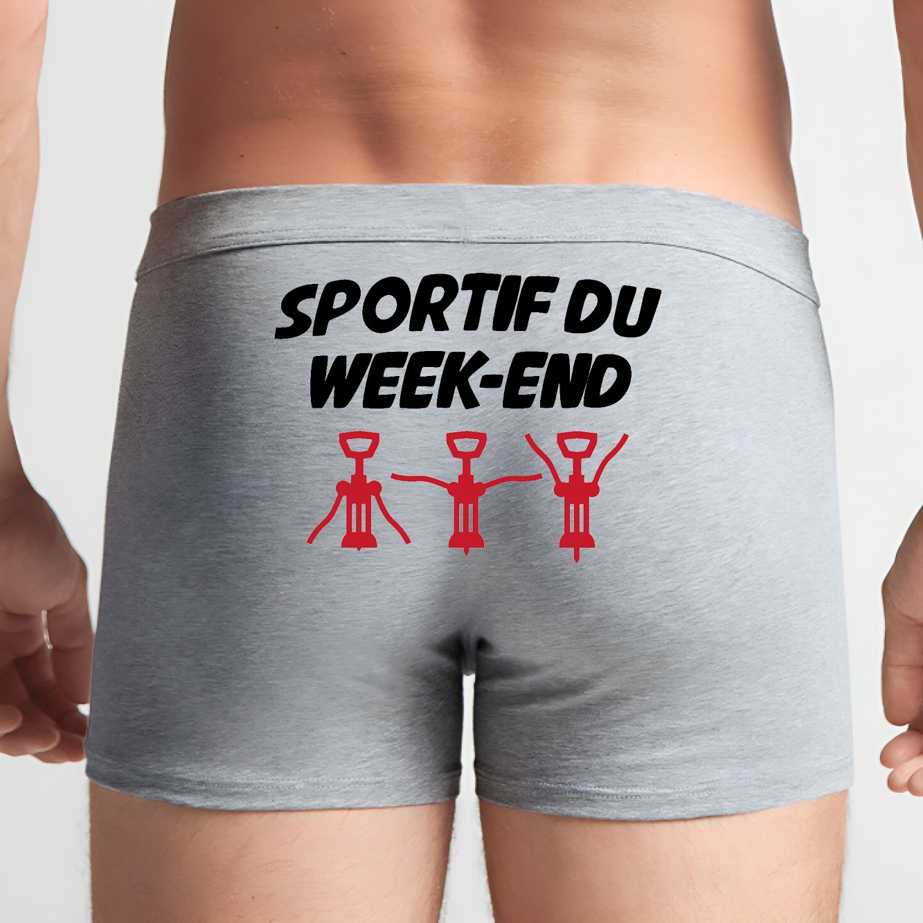 Boxer Homme Sportif du week-end Gris