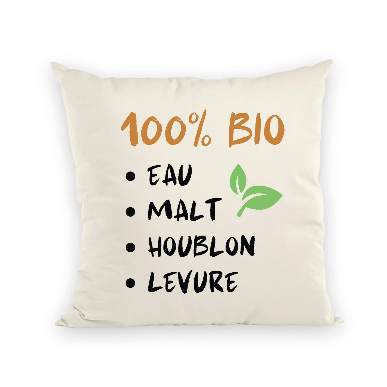 Coussin 100% bio eau malt houblon levure 