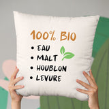 Coussin 100% bio eau malt houblon levure Beige