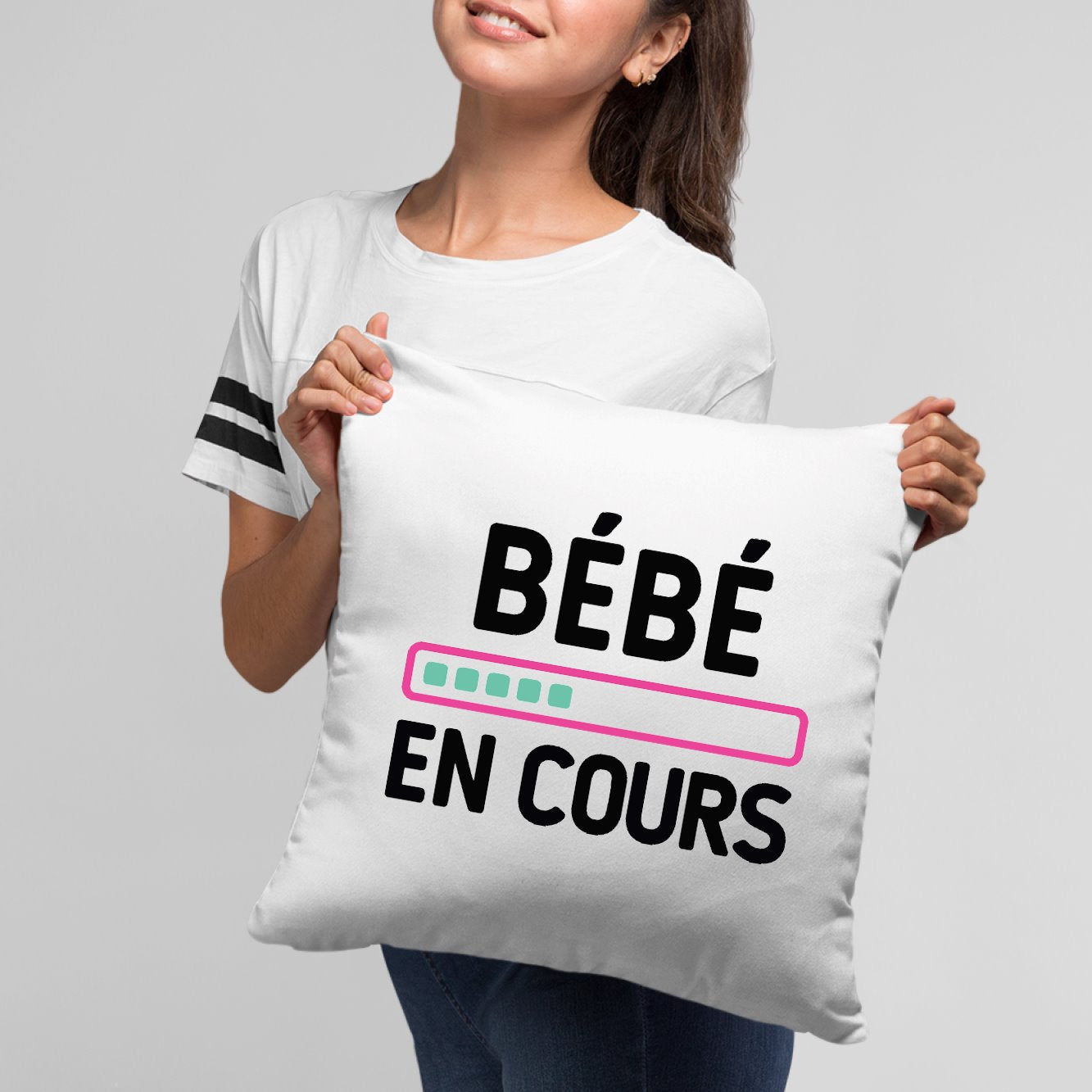 Coussin Bébé en cours Blanc