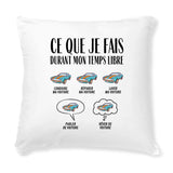 Coussin Ce que je fais durant mon temps libre Voiture 