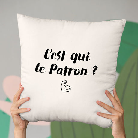 Coussin C'est qui le patron Beige