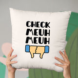 Coussin Check meuh meuh Beige