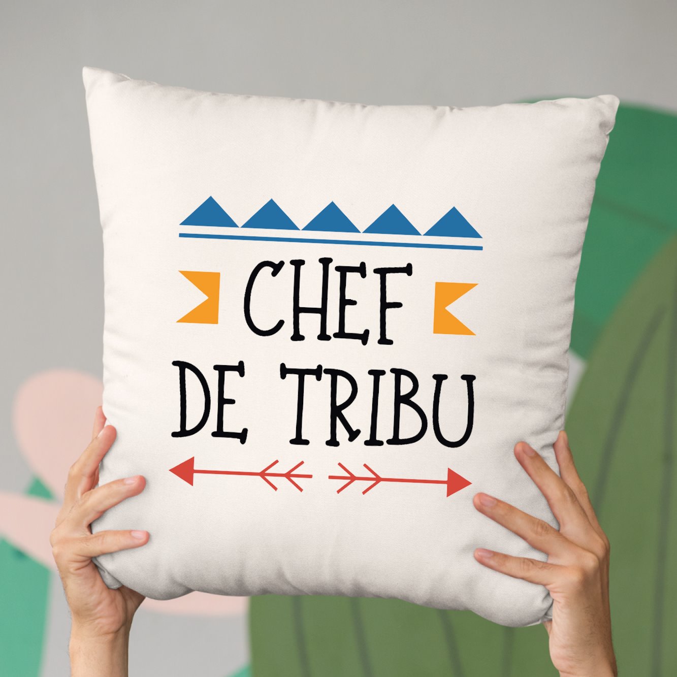 Coussin Chef de tribu Beige