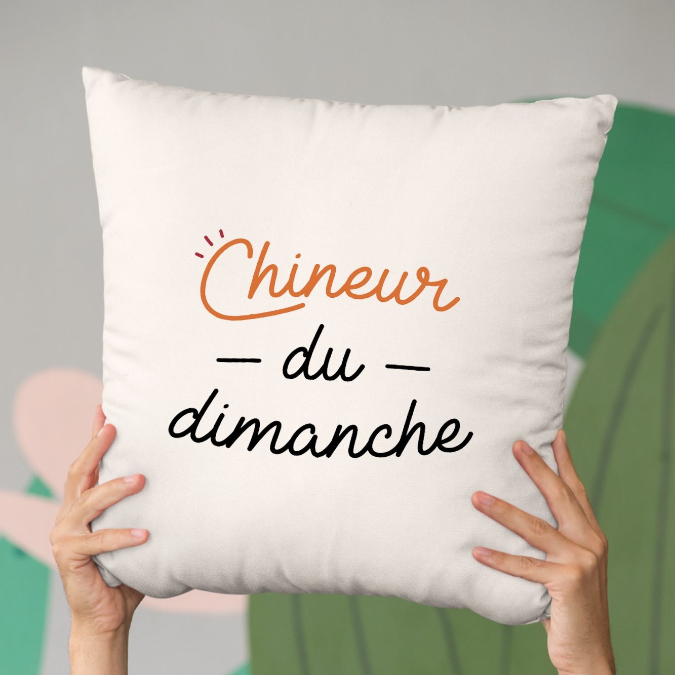 Coussin Chineur du dimanche Beige