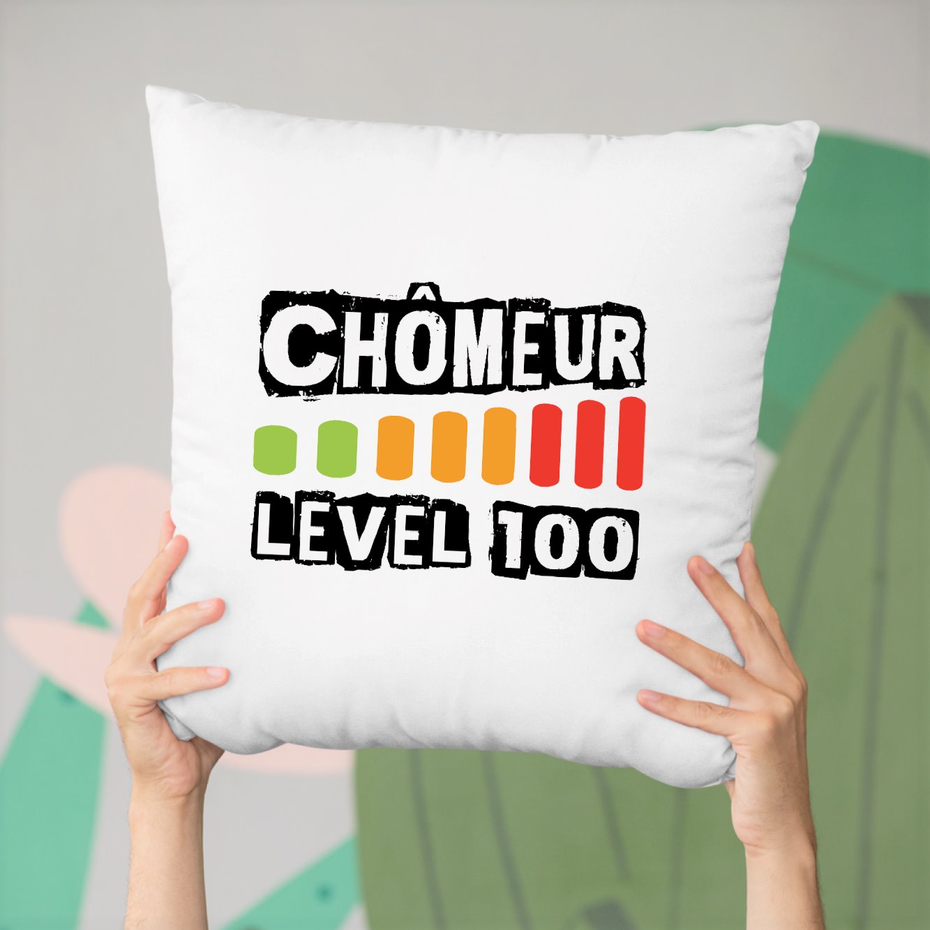 Coussin Chômeur level 100 Blanc