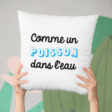 Coussin Comme un poisson dans l'eau Blanc