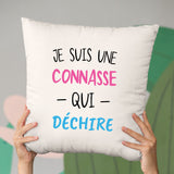 Coussin Connasse qui déchire Beige