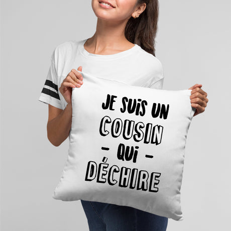 Coussin Cousin qui déchire Blanc