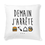 Coussin Demain j'arrête 