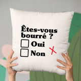 Coussin Êtes-vous bourré Beige