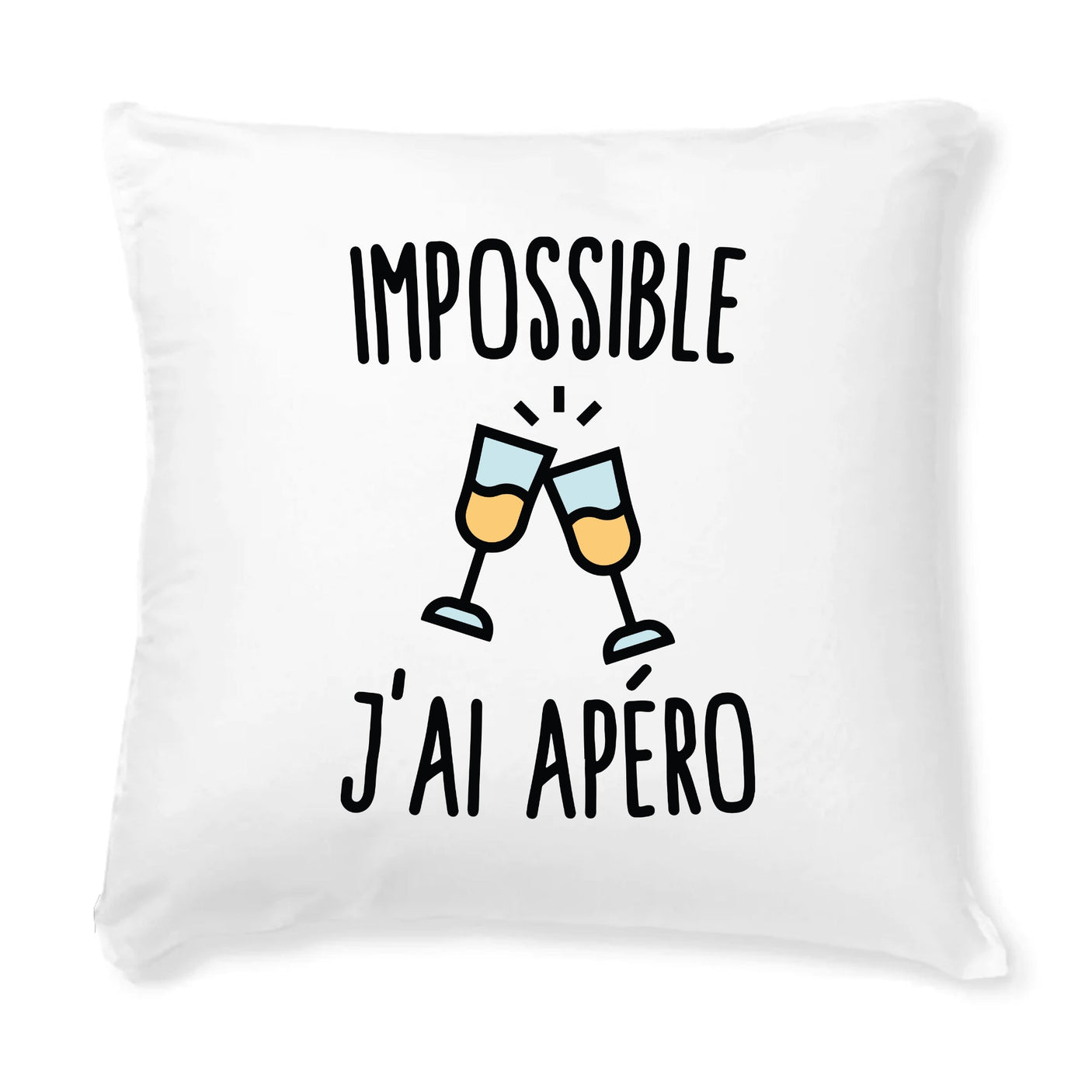 Coussin Impossible j'ai apéro 