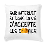 Coussin J'accepte les cookies 