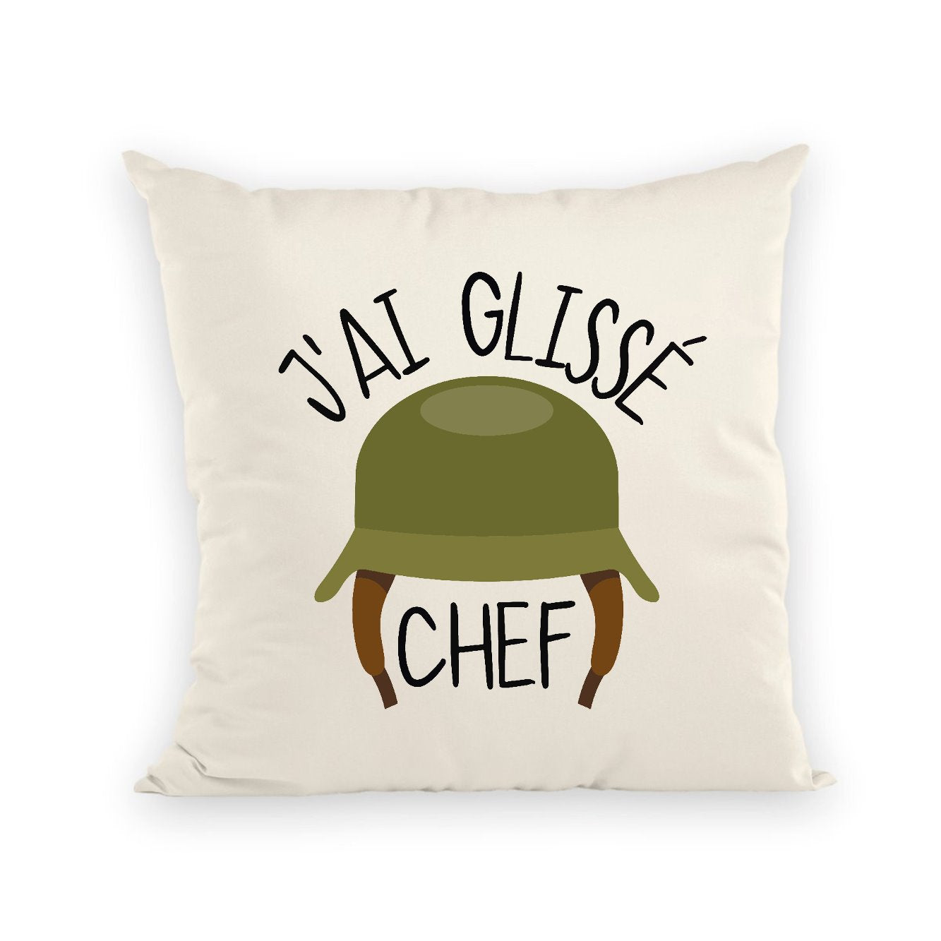 Coussin J'ai glissé chef 