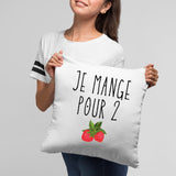 Coussin Je mange pour 2 Blanc