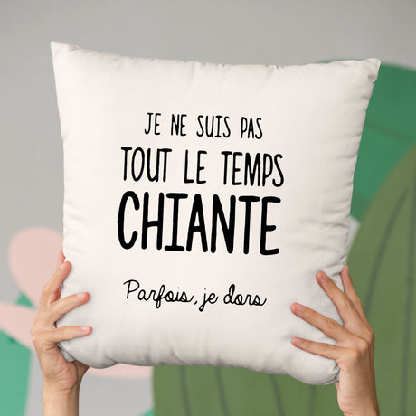 Coussin Je ne suis pas chiante Beige