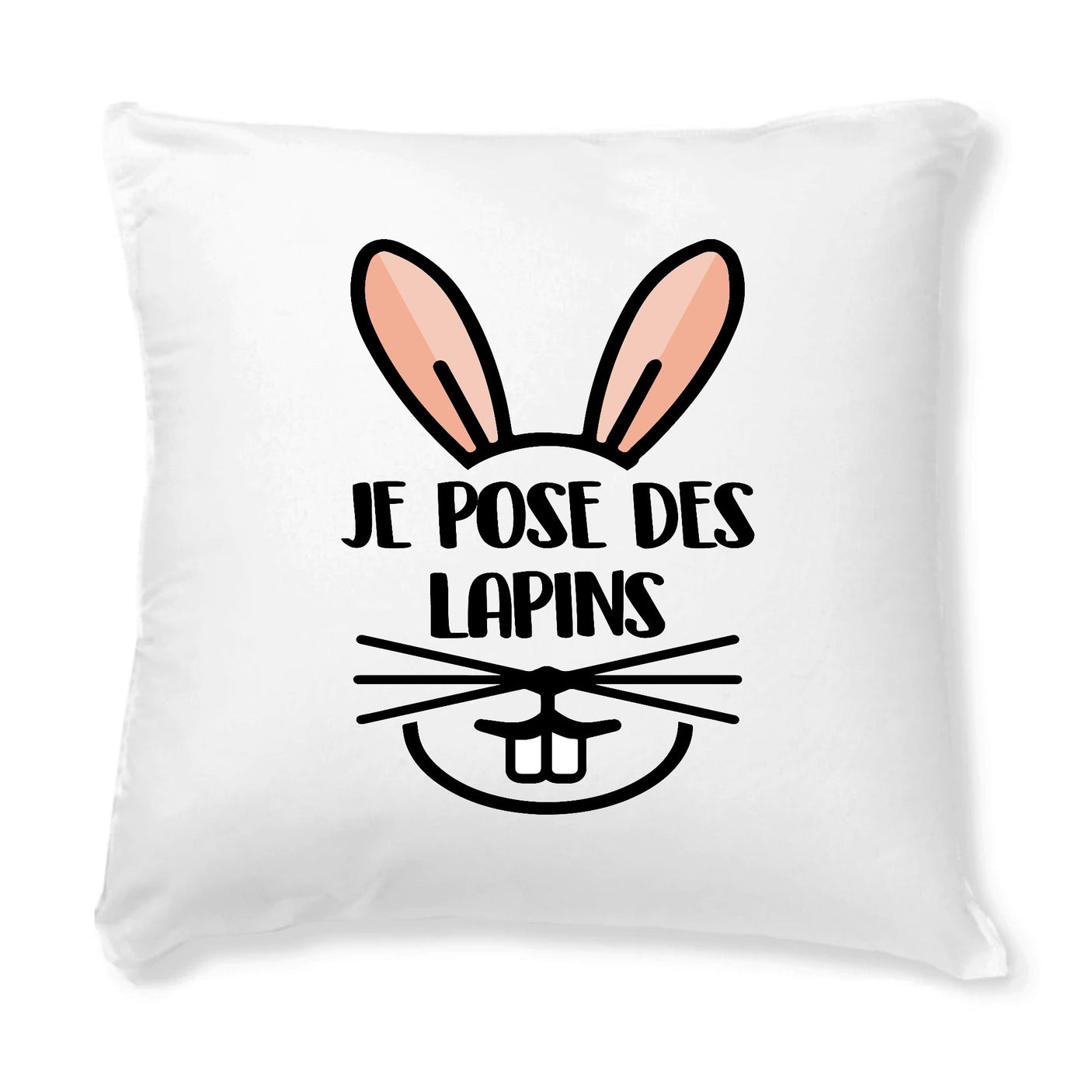 Coussin Je pose des lapins 