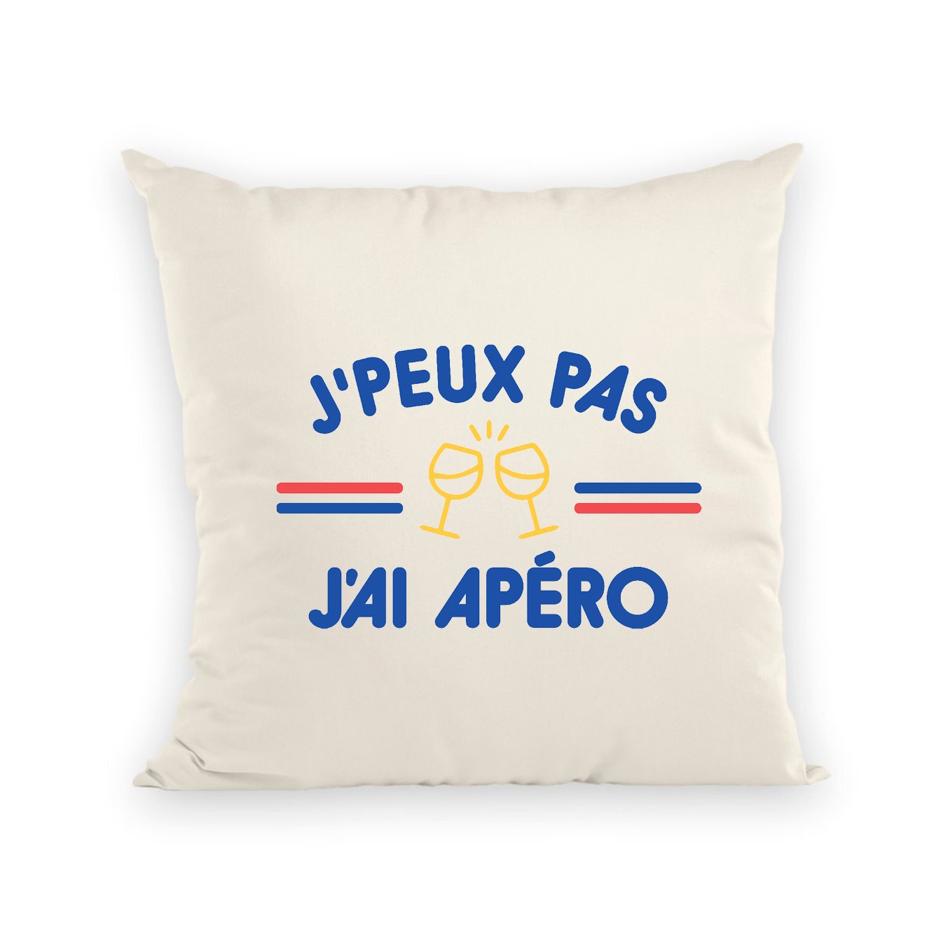 Coussin J'peux pas j'ai apéro 