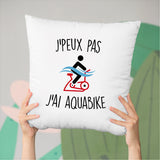 Coussin J'peux pas j'ai aquabike Blanc