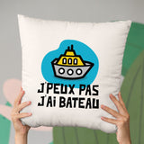 Coussin J'peux pas j'ai bateau Beige