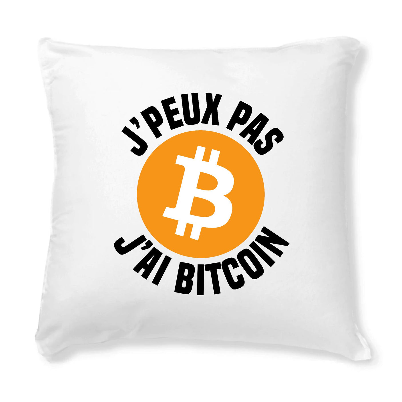 Coussin J'peux pas j'ai Bitcoin 