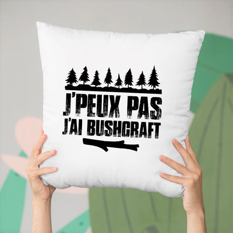 Coussin J'peux pas j'ai bushcraft Blanc