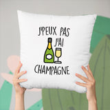 Coussin J'peux pas j'ai champagne Blanc