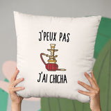 Coussin J'peux pas j'ai chicha Beige