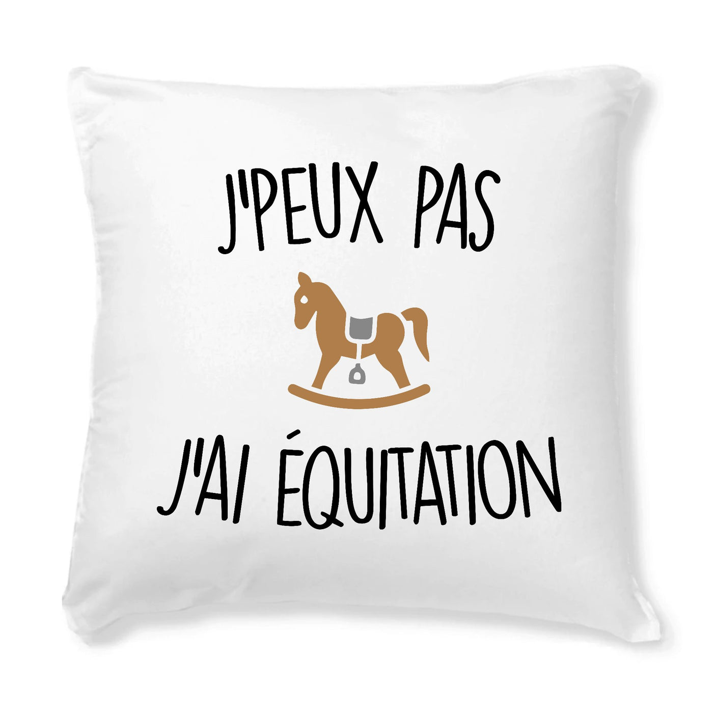 Coussin J'peux pas j'ai équitation 